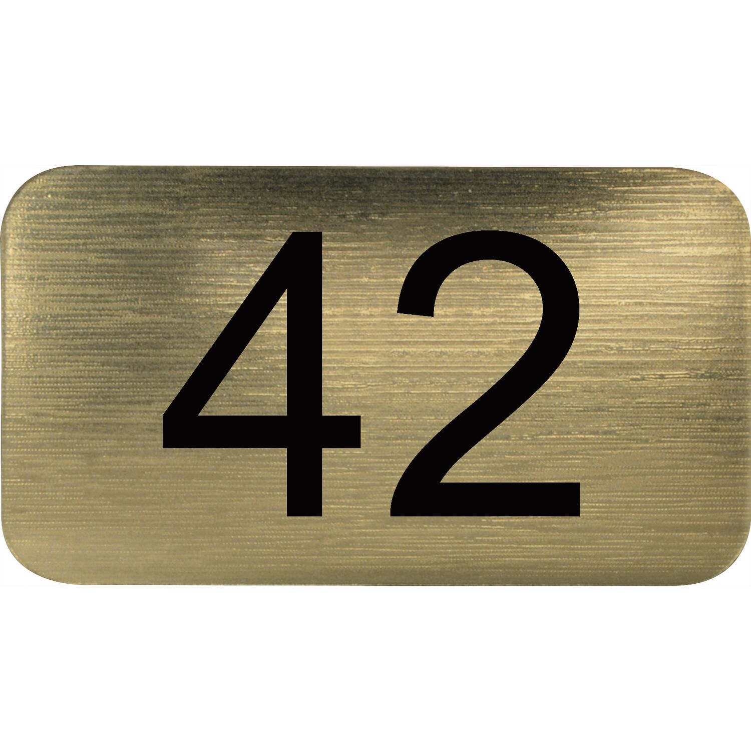 ninka Nummernschild selbstklebend, 35 x 20 mm, Type 42, Kunststoff gold metallic
