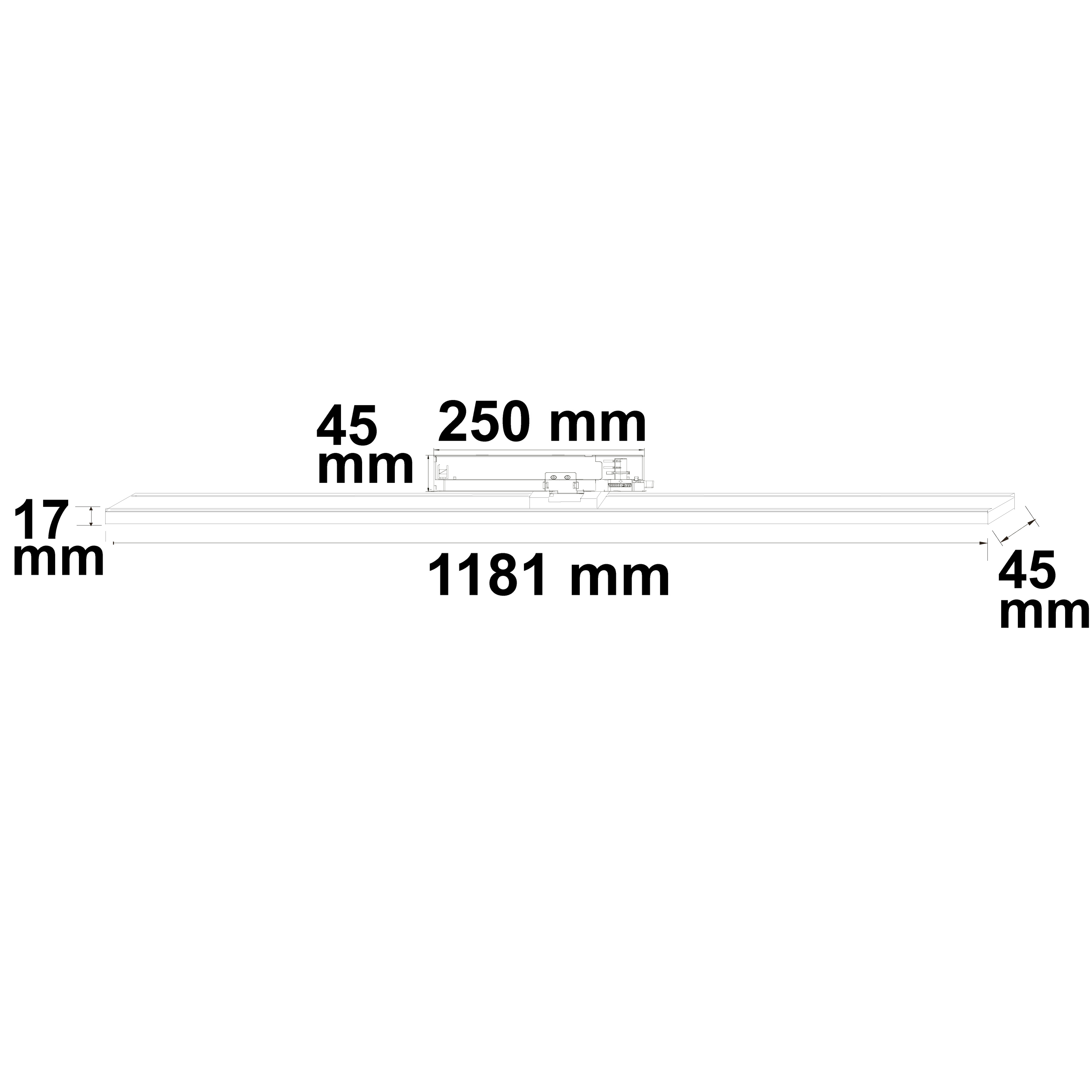 ISOLED 3-PH Linearleuchte prismatisch 120cm 42-56W weiß 3000|3500|4000K CRI90