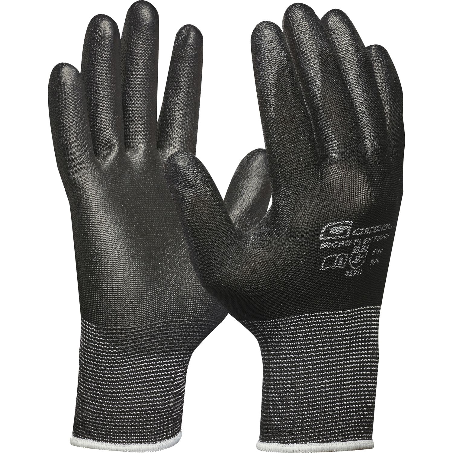 Gebol Schutzhandschuh Micro Flex Touch schwarz Größe 9 (12 Paar)