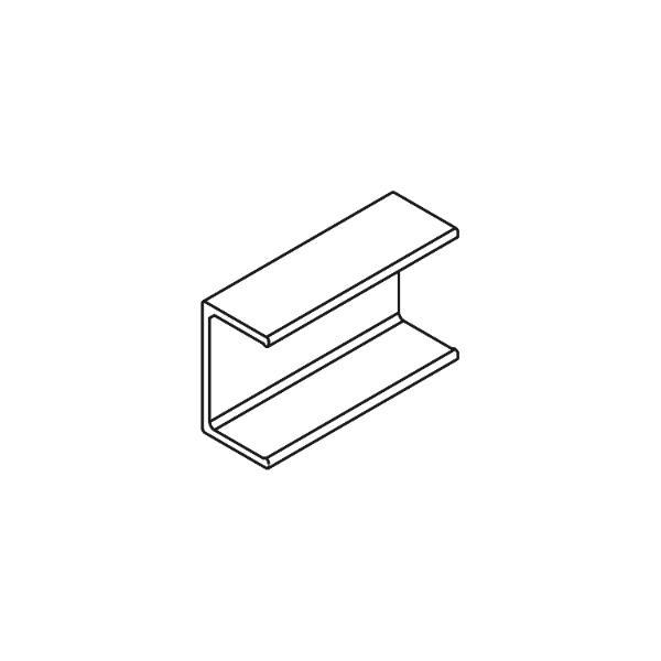 Hawa Combino 20/35 H Clip-Teil gelocht für Holzblende Aluminium eloxiert
