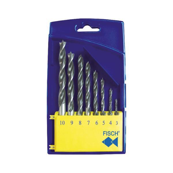 Fisch Holzspiralbohrer-Kassette 0120 Bohrer ø 3-10 mm 8-teilig