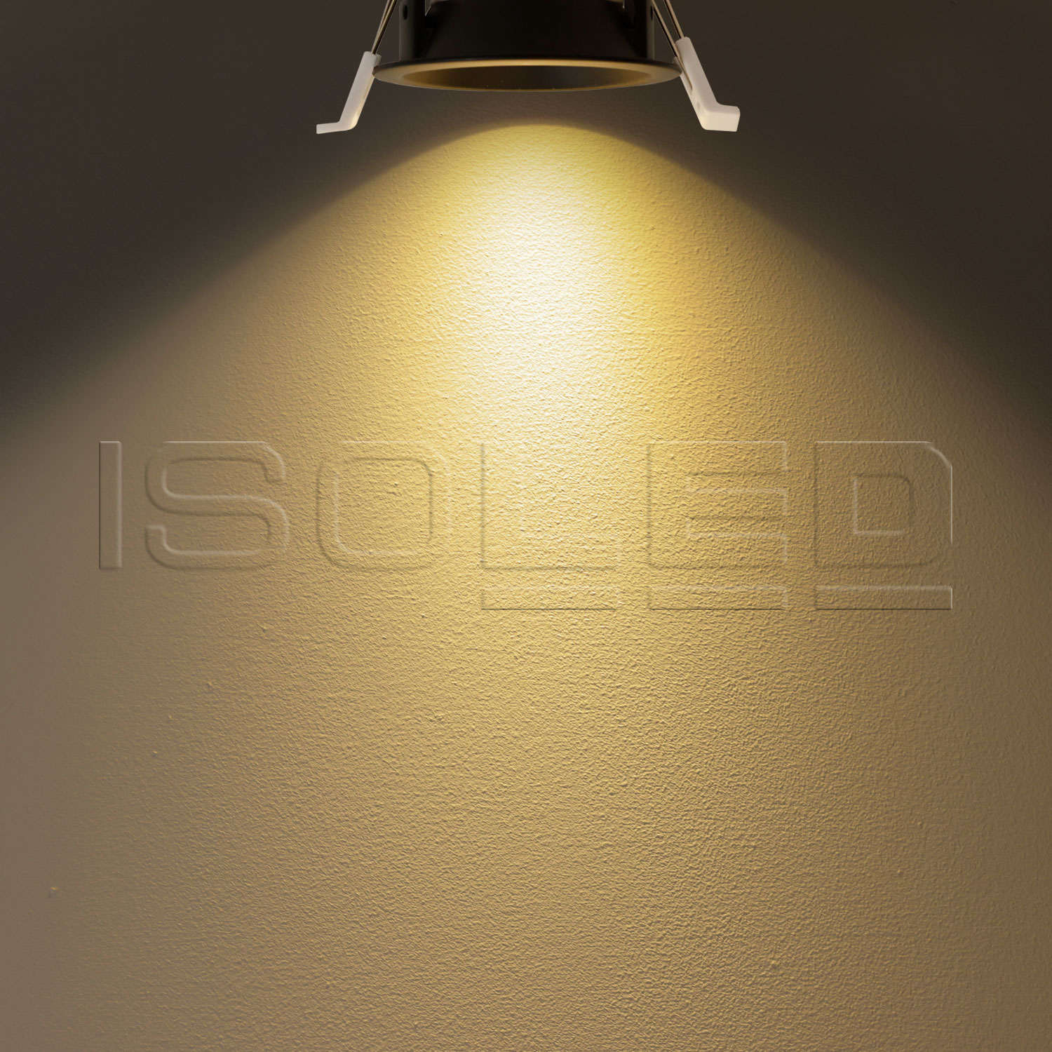 ISOLED LED Einbaustrahler BACK60 gold rund 5W CRI90 2700K rückversetzt UGR