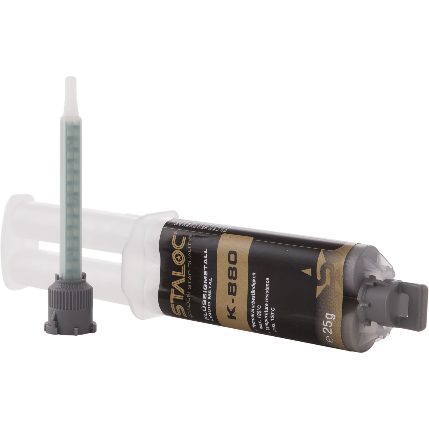 STALOC K-880 Flüssigmetall 25ml grau + Mischer (0.025l)