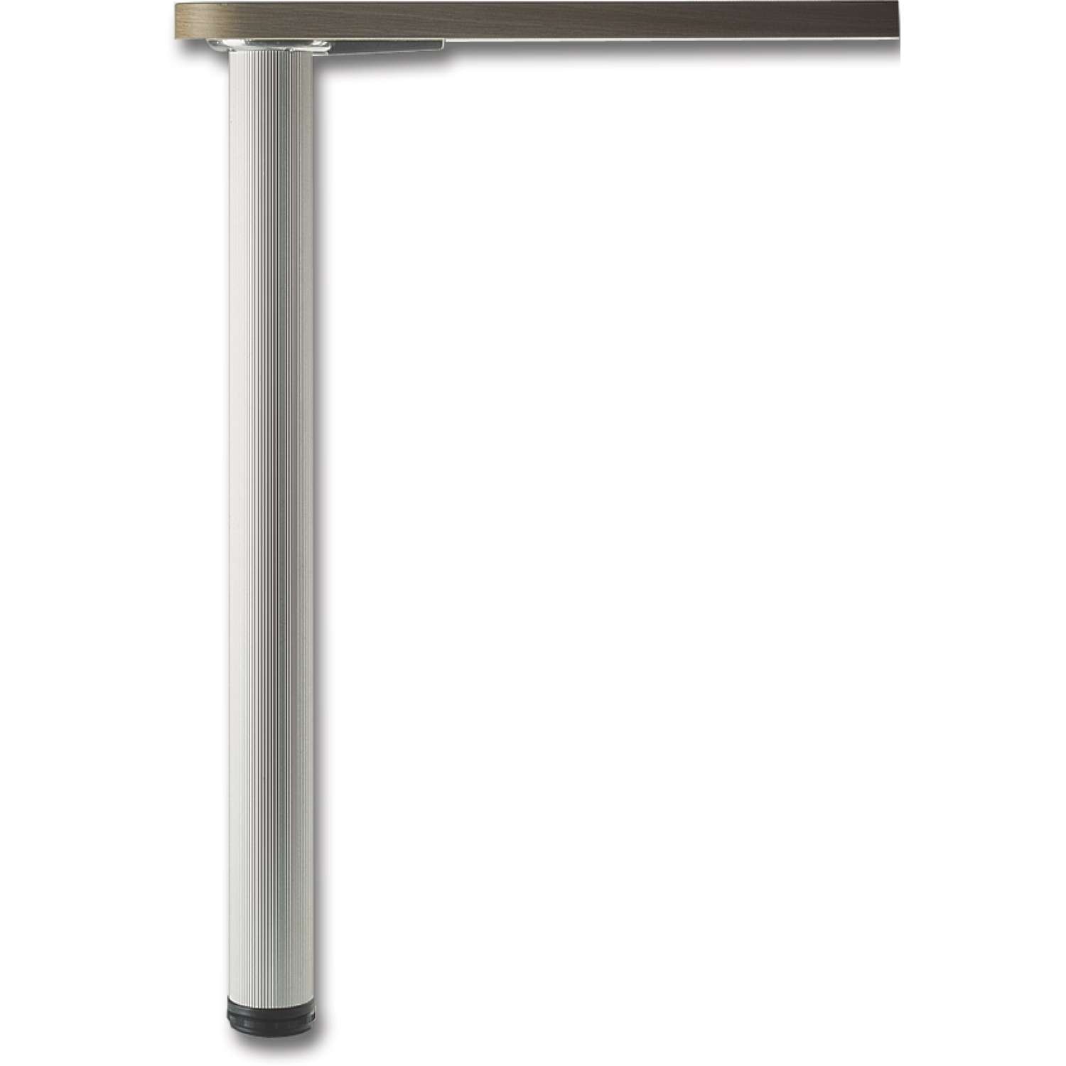 CAMAR Tischfuß Aluminia ø 80 mm, Länge 690 mm, Aluminium silber gerillt