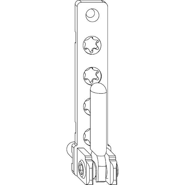 Maco #52484 MACO Ecklager PVC, mit 7 mm Tragezapfen L=23 mm, 120 kg, silber (52484)