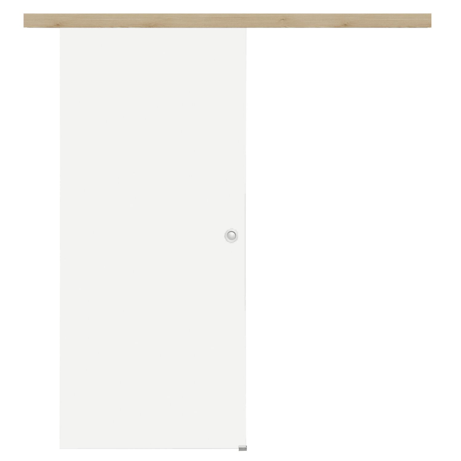 Glasschiebetür Set Satiniert, 920x2100mm, Inlay CPL Achat Muschelgriff silber