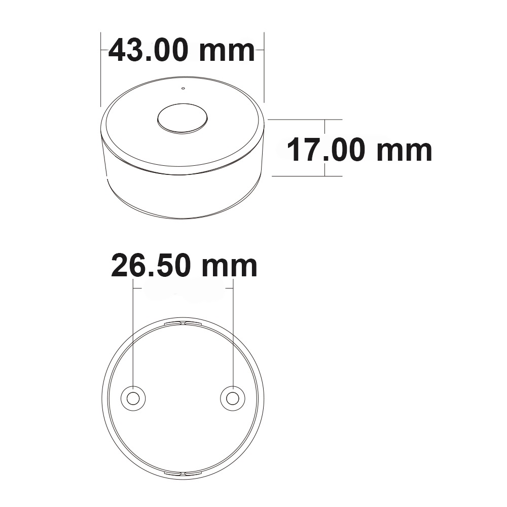 ISOLED Sys-Pro Single Color 1 Zone Fernbedienung rund schwarz