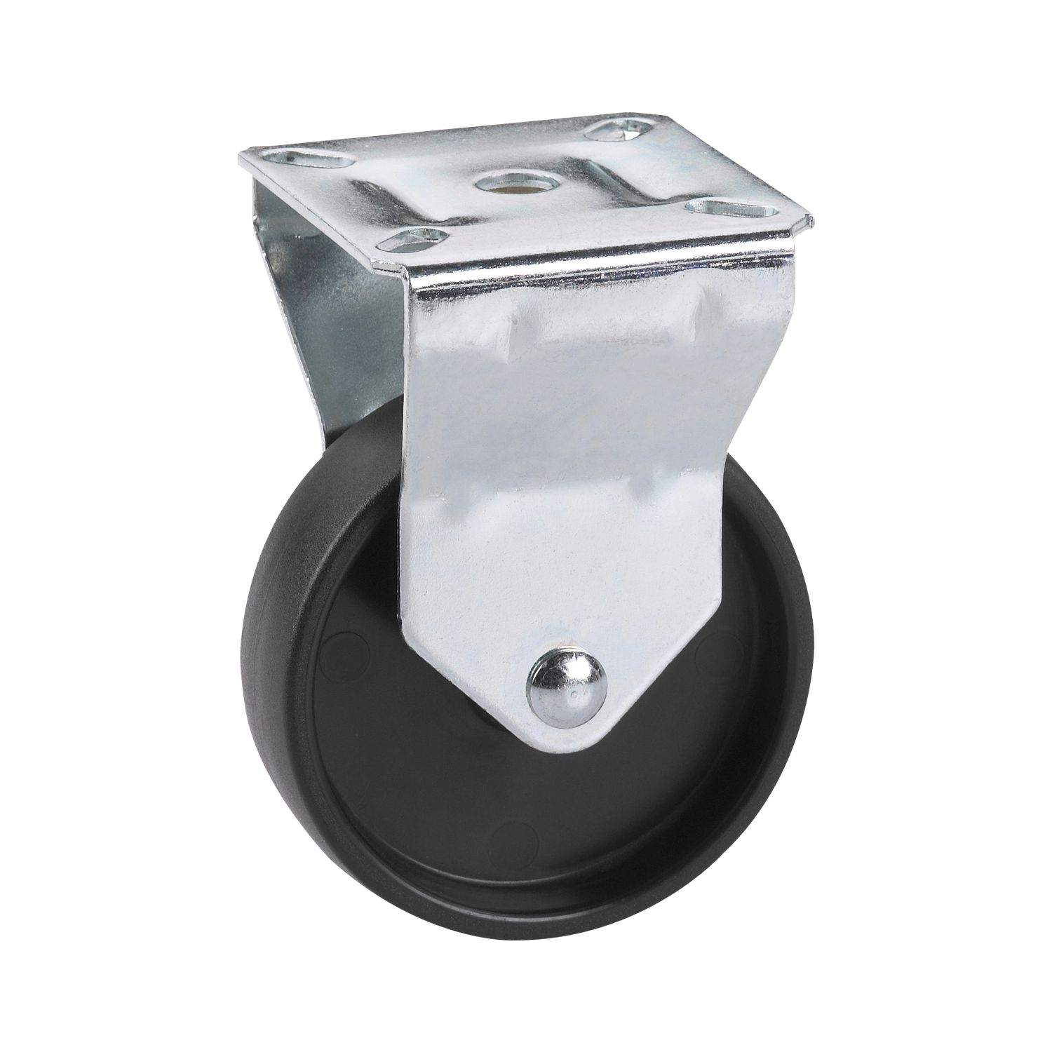 Dörner + Helmer Bockrolle Kunststoff-Rad schwarz 75 mm 60 kg