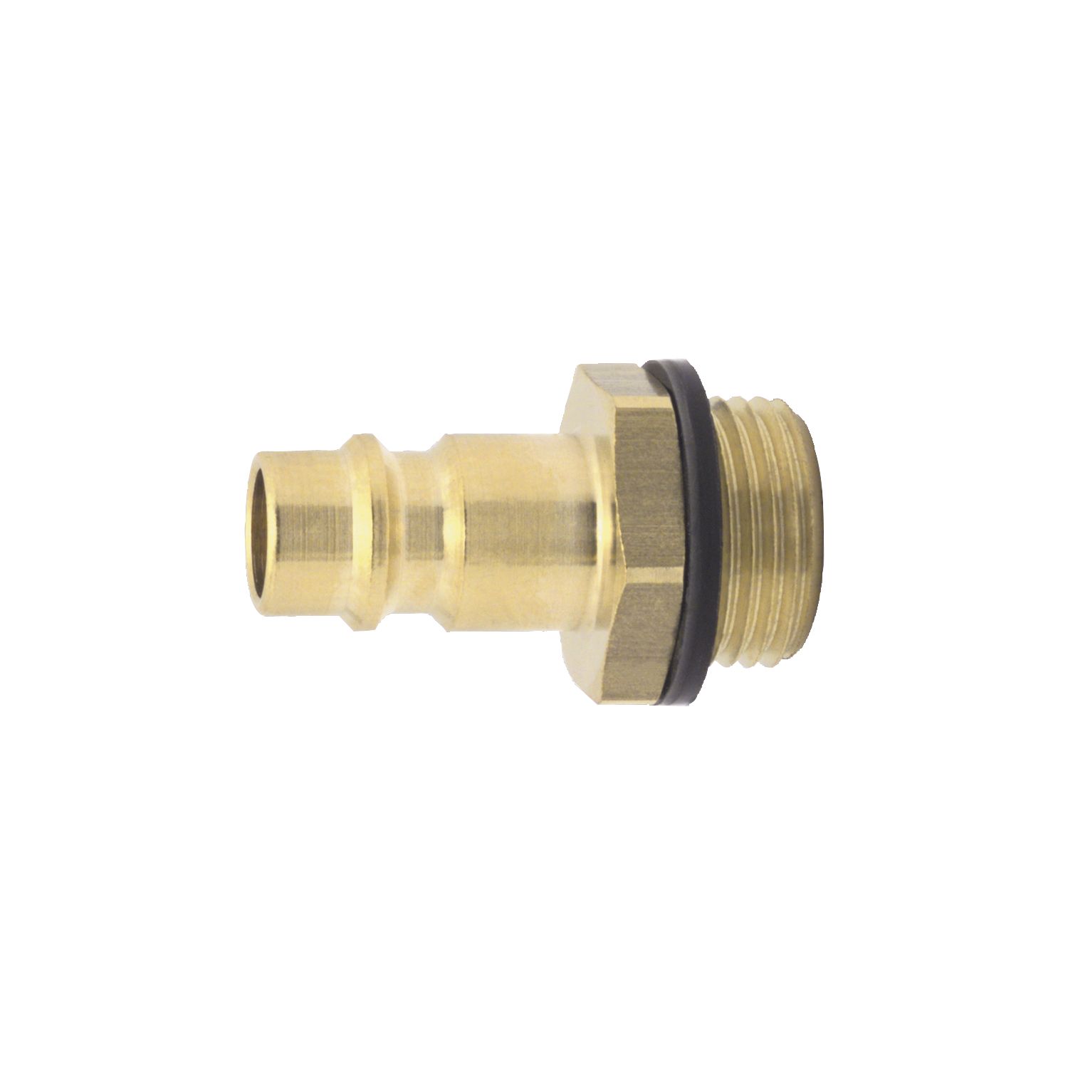 Euro Druckluft Stecknippel aus Messing mit Außengewinde 3/8"