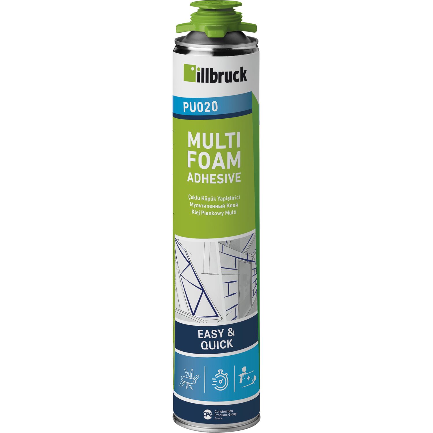 illbruck Dämmplattenkleber PU020 750ml B1, - 30L Ausbeute