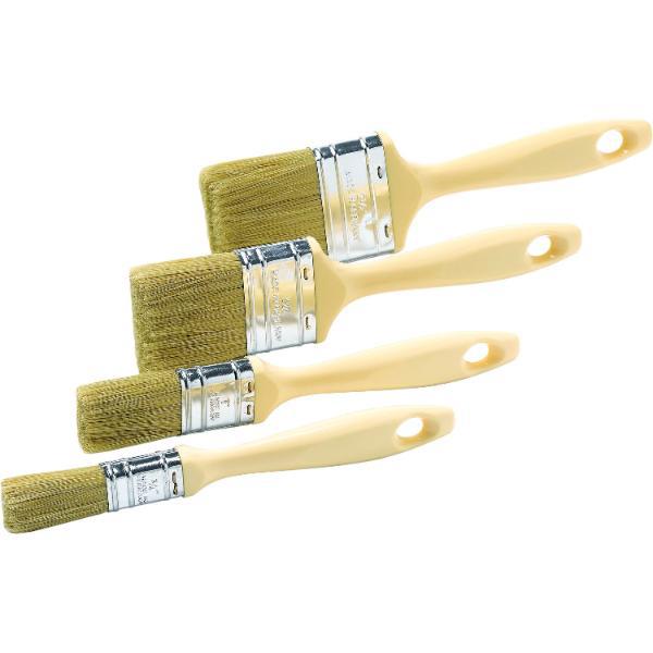 Schuller Lackierpinsel-Set mit Flachpinseln Breite 20, 30, 50, 60mm, 4-teilig