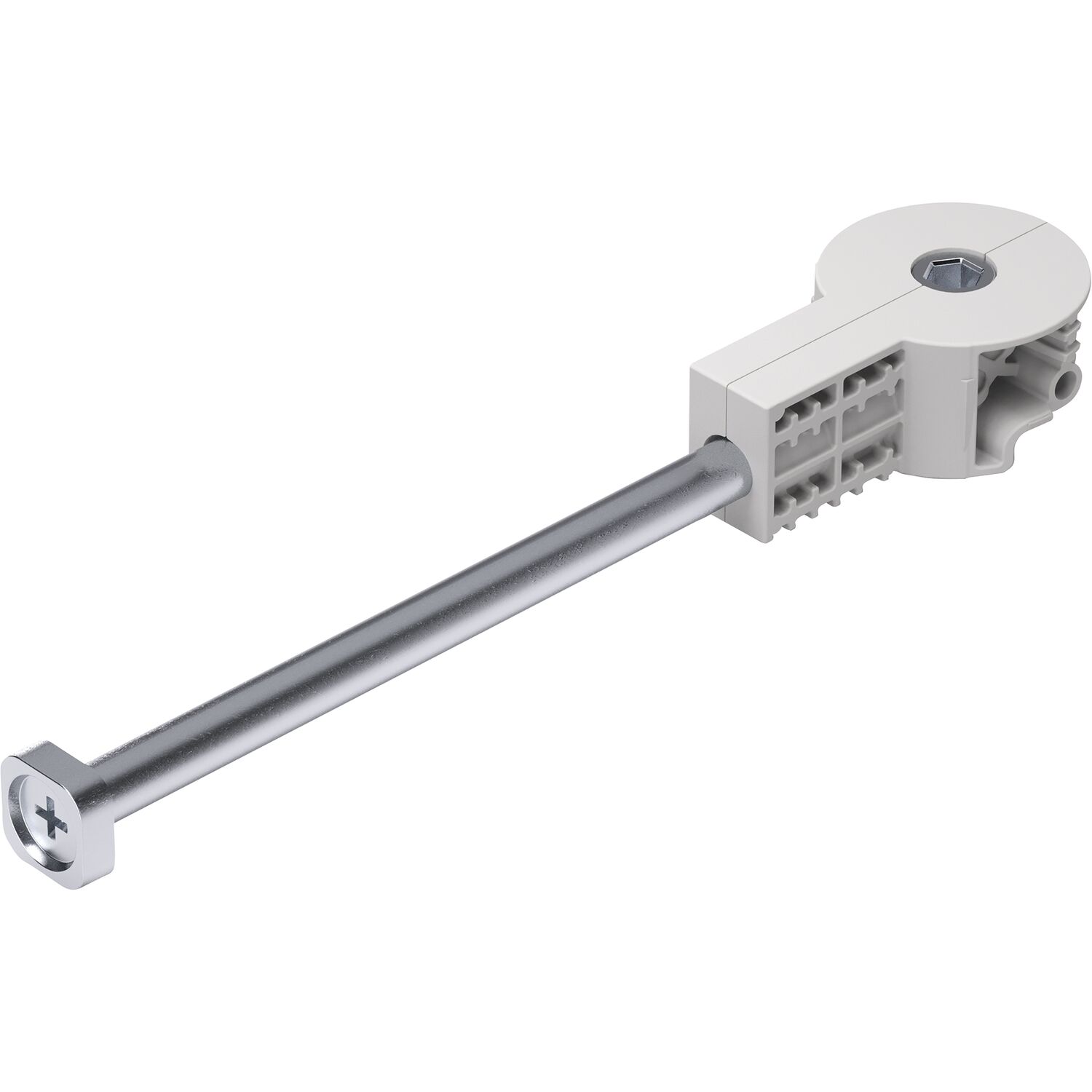 ITALIANA ferramenta Arbeitsplattenverbinder Quick Tech 150 mm, Stahl/Kunststoff weißgrau