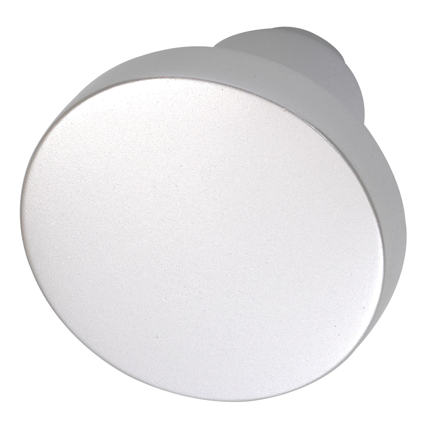 Grundmann Knopfdrückerlochteil Flachform, ø 45 mm, Aluminium silber eloxiert