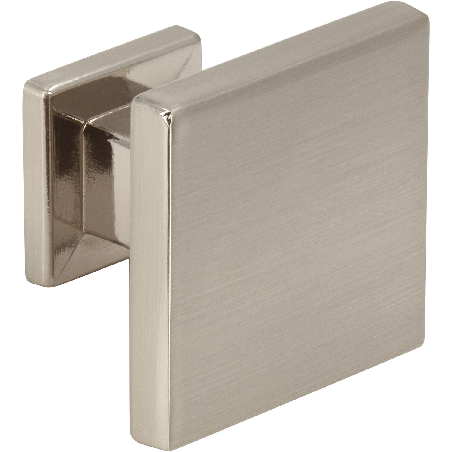 SIRO Möbelknopf Baios 30 x 30 mm, Zinkdruckguss vernickelt feingeschliffen