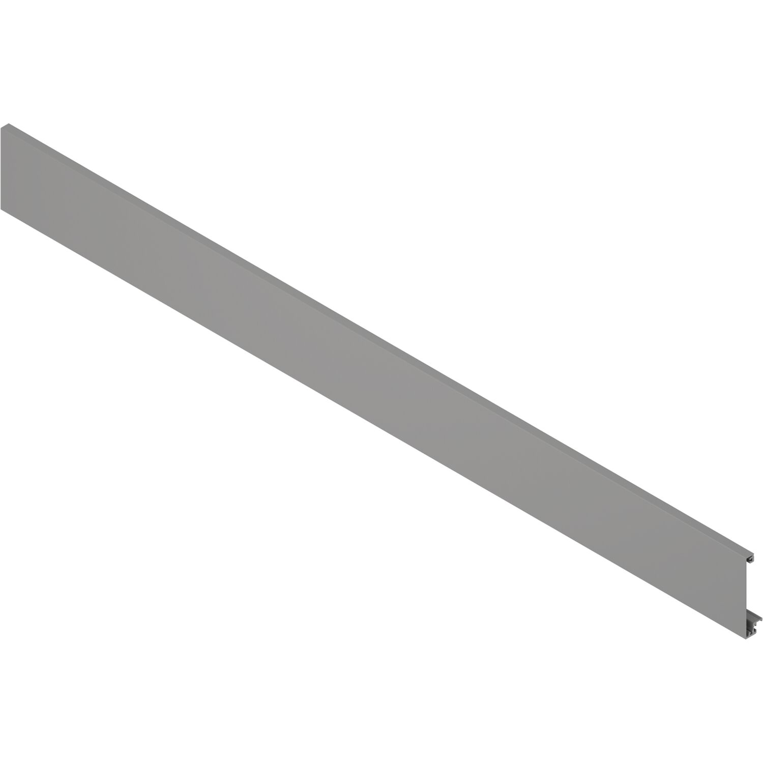 blum MERIVOBOX Vorderstück ohne Nut, Länge 1042 mm, Aluminium Indiumgrau-matt
