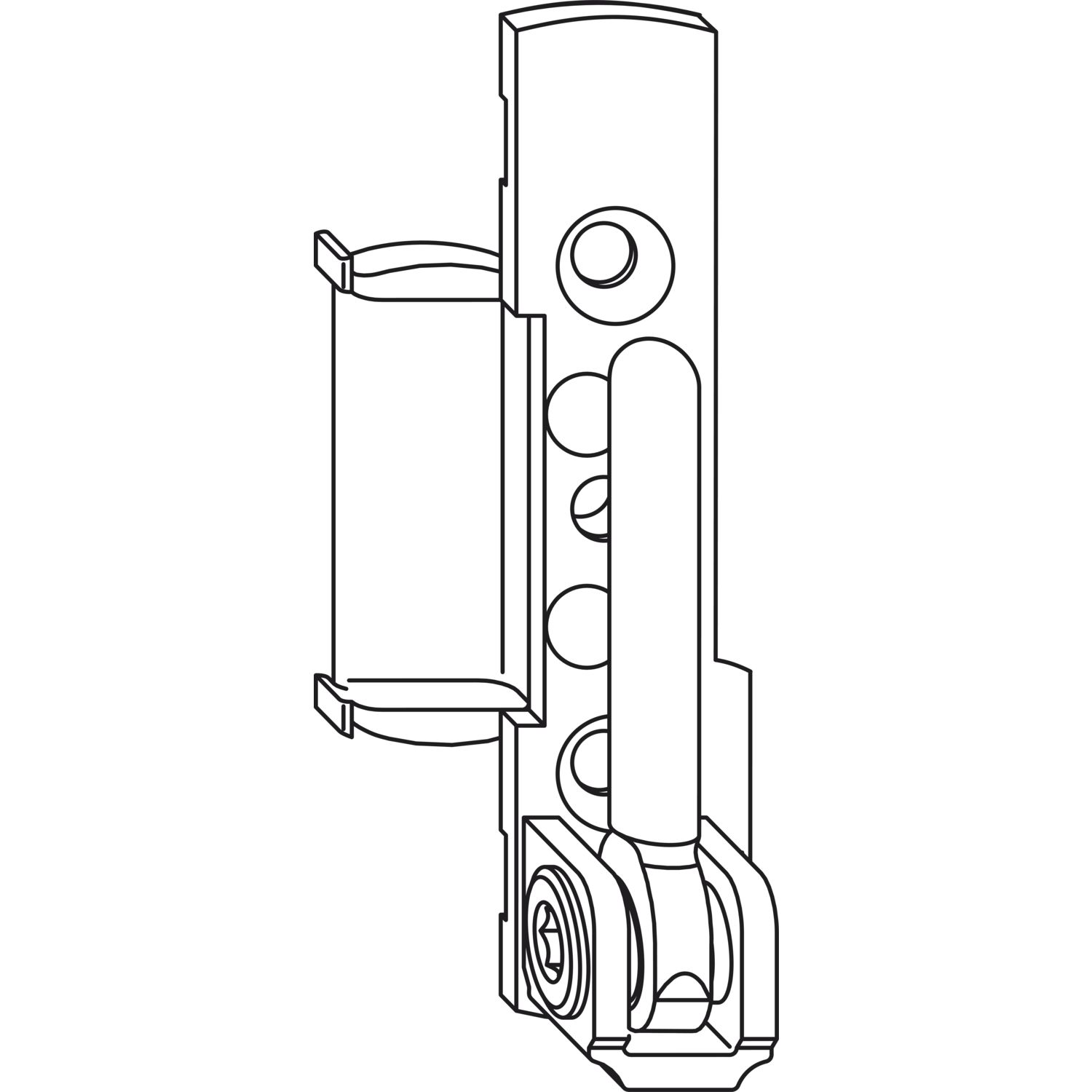 Winkhaus WINKHAUS Ecklager EL.HT.18-12.LS, 12/18-9V/13V, 130 kg, links, silber