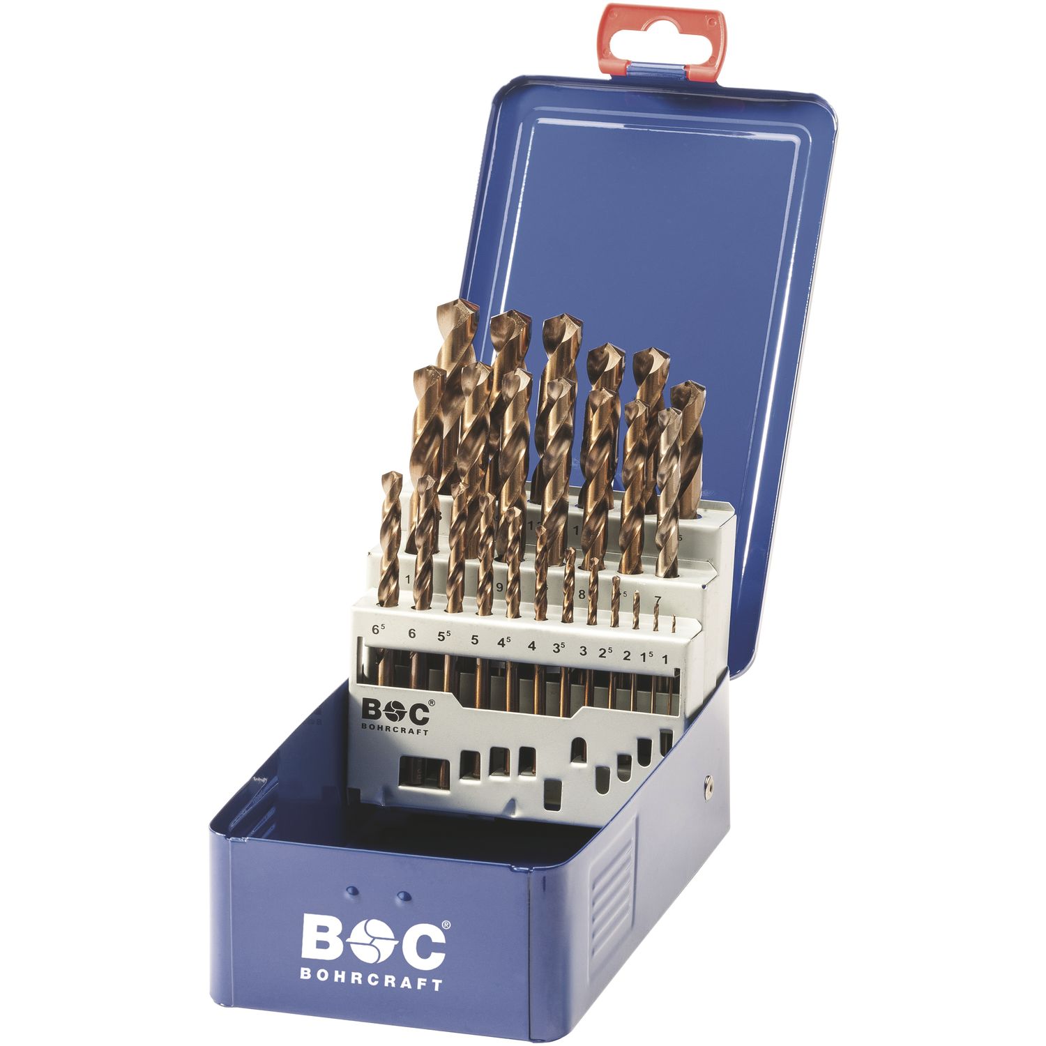 Bohrcraft Bohrer-Kassette DIN338RN HSS Co5 ø 1-13 mm 25-teilig