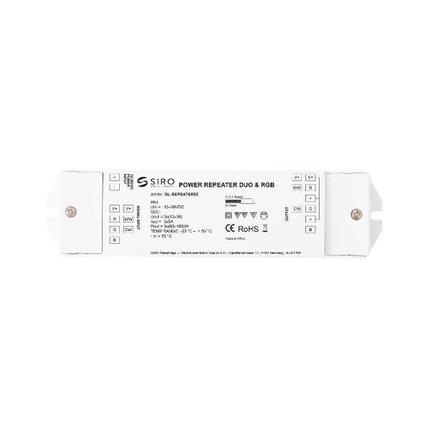 SIRO SIRO SL-DUO/RGB-Repeater, 240W(DUO), 360 W(RGB), 24 V/DC