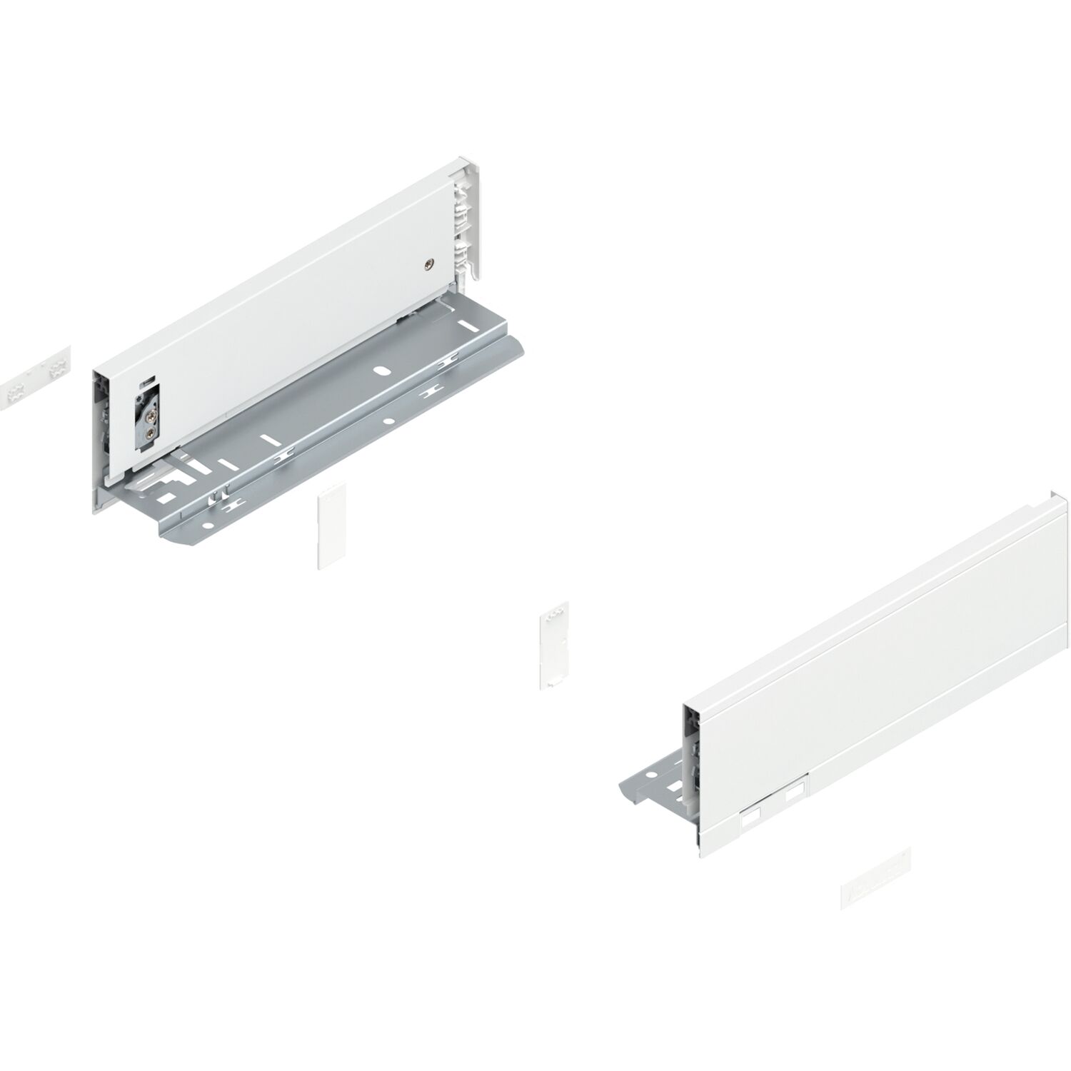 blum LEGRABOX pure Zarge Höhe M, NL 270, Seidenweiß-matt