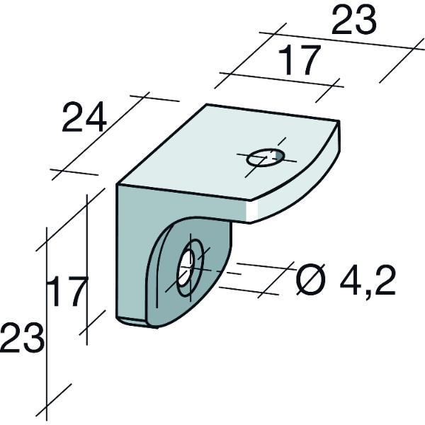 Henke Schrankverbinder Corner 2, 23 x 23 x 24 mm, Kunststoff weiß