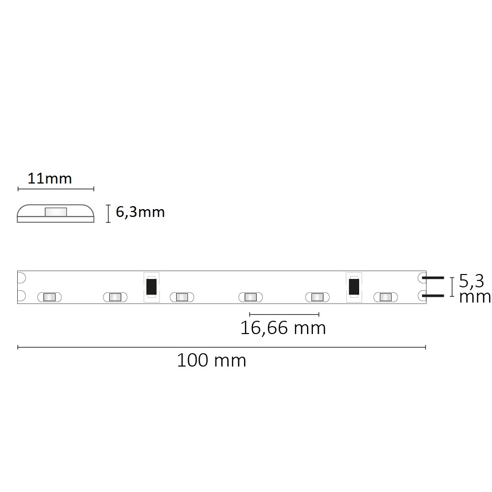 ISOLED LED SIL830-Sideled Flexband 24V DC 4,8W IP66 3000K 5m Rolle 60 LED/m