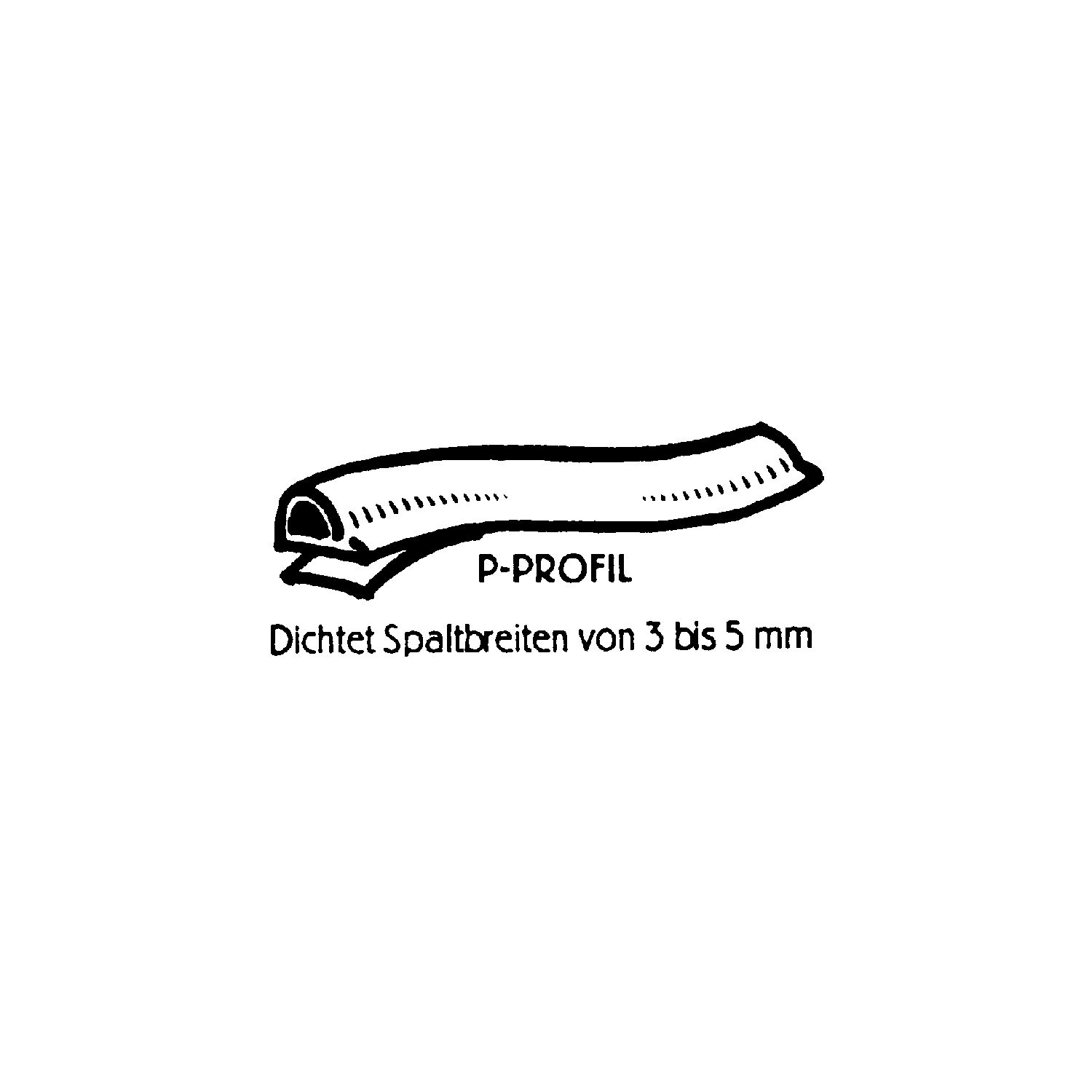 Ellen Dichtungsprofil selbstklebend, Typ P, Kunststoff braun, 1 Stück = 7,5 Meter