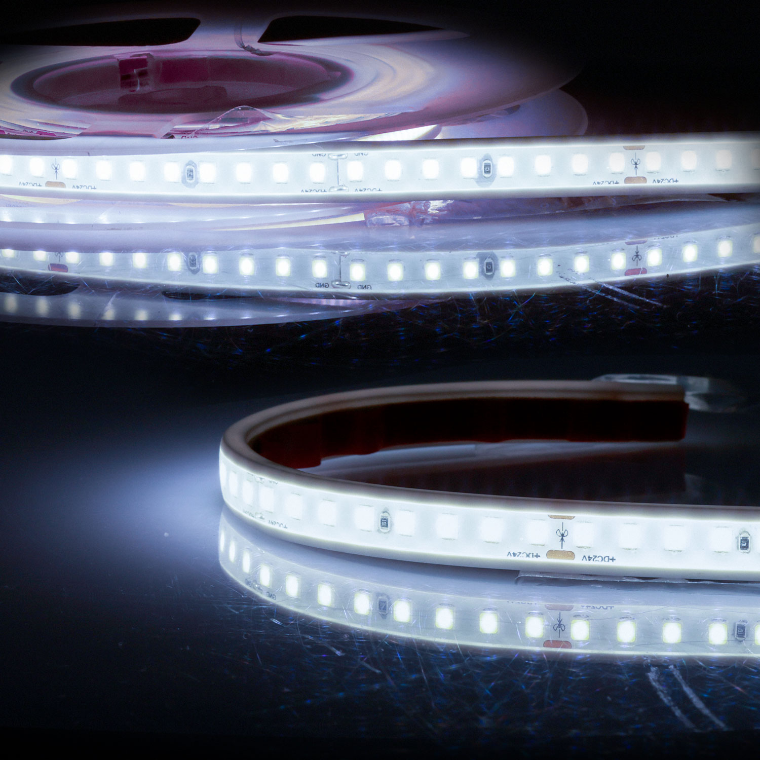 ISOLED LED AQUA940 PU Linear Flexband 24V DC 12W IP68 4000K 135 lm/W 5m Rolle 160 LED/m