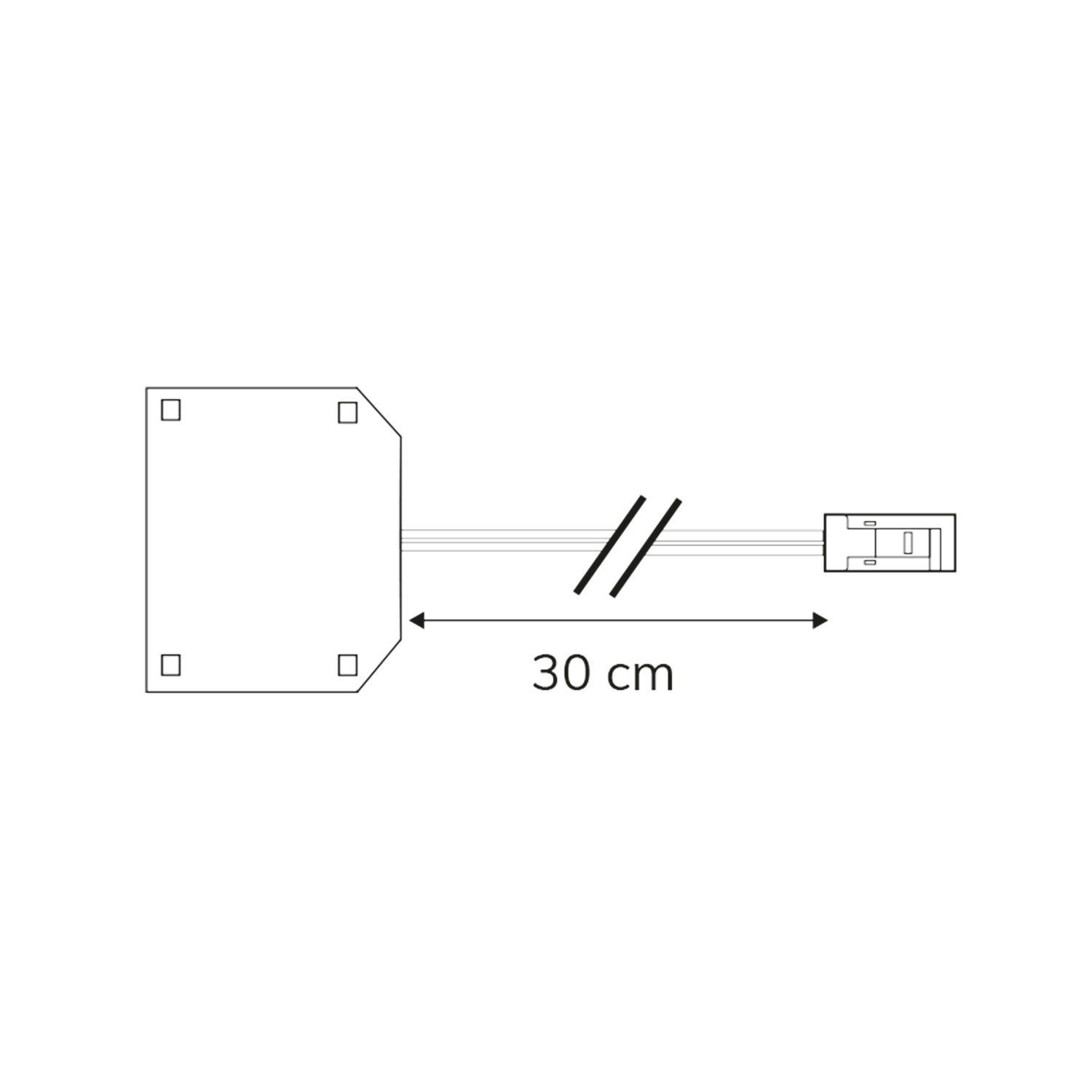 ISOLED MiniAMP 4-fach Verteiler (1 male-Stecker an 4 female-Buchsen) 30cm 2-polig weiß max. 3,5A