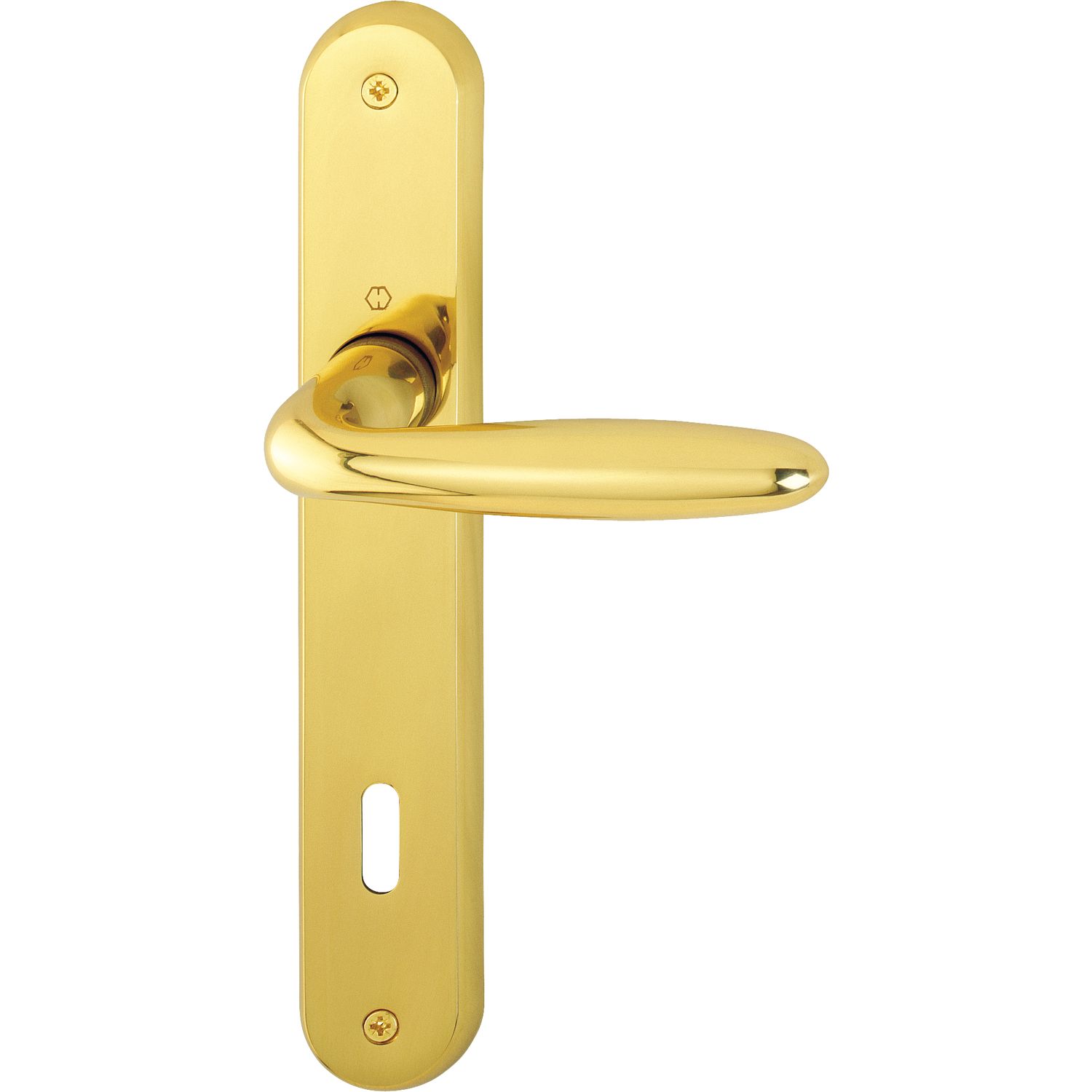 Hoppe HOPPE Drückergarnitur VERONA - auf Schild BB 90, Messing poliert