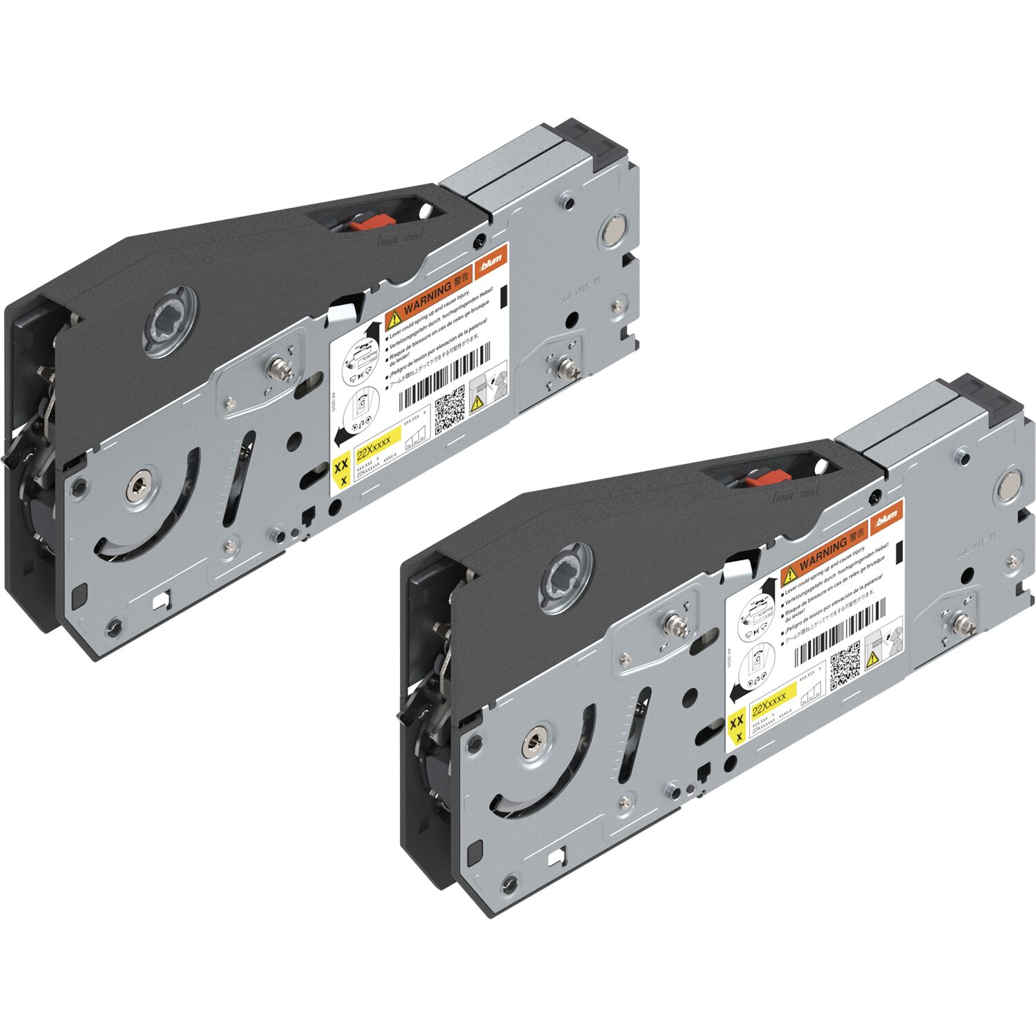 blum AVENTOS HL TOP Kraftspeicher-Set mit Systemschrauben, KH 390-580mm