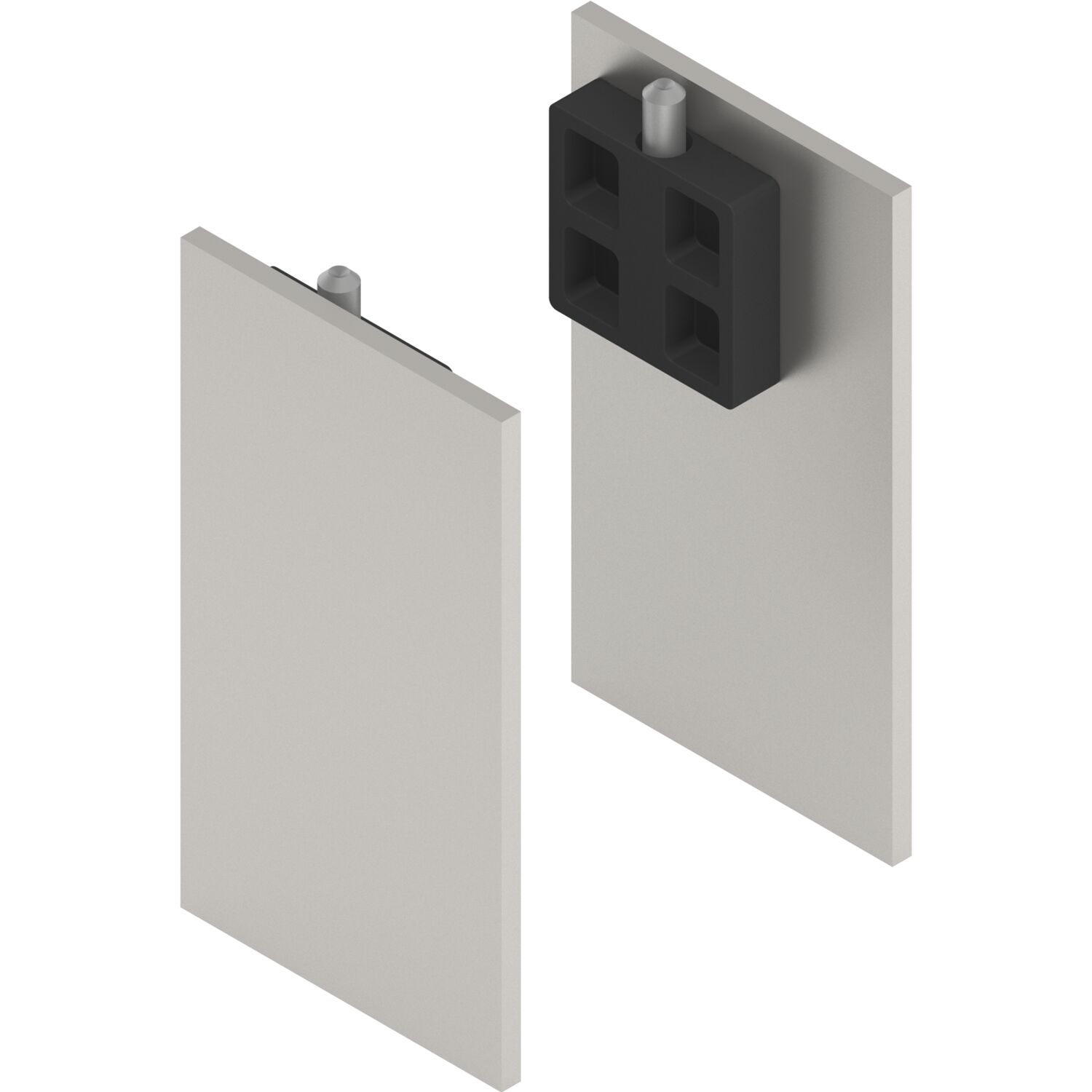 solido 100/HELM Abdeckkappen-Set Blende H/G einseitig Wandmontage Edelstahl