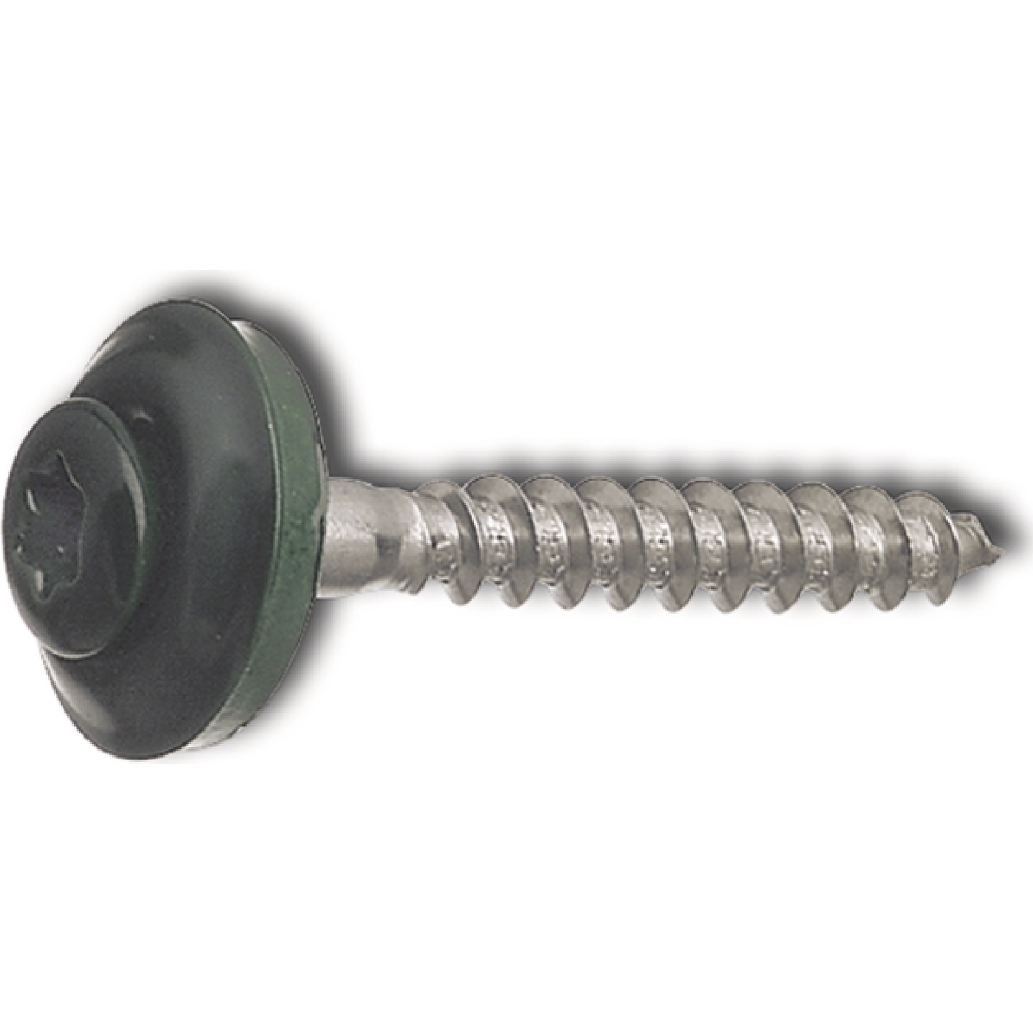 Spenglerschraube 4.5x 35 TX20 Edelstahl A2 Kopf beschichtet RAL6005 moosgrün (200 Stück)