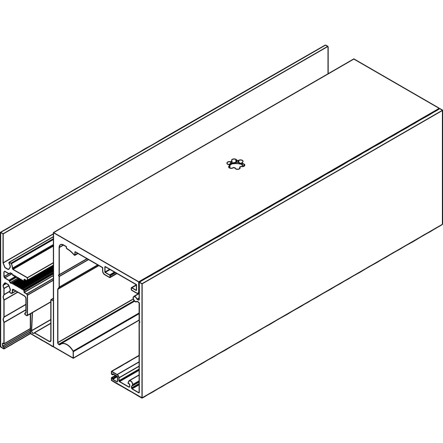 DORMA-Glas Muto 150 Seitenteilprofil auf Maß Glas 8-13,5 mm Alu silber eloxiert (250 mm)