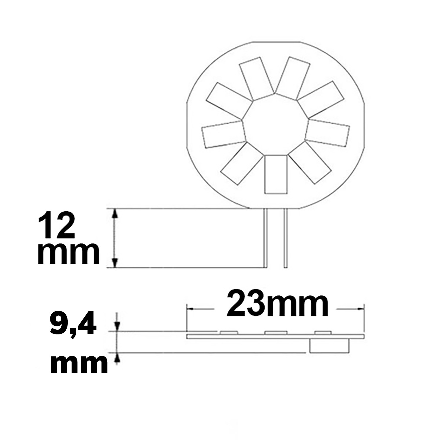 ISOLED G4 LED 9SMD 1,5W neutralweiß Pin seitlich