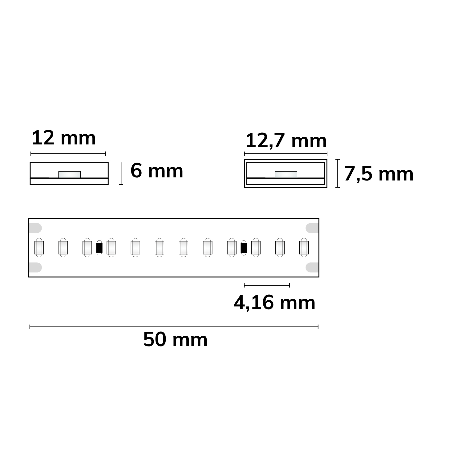 ISOLED LED AQUA CRI940 Linear 48V Flexband 13W IP68 4000K 5m Rolle 240 LED/m