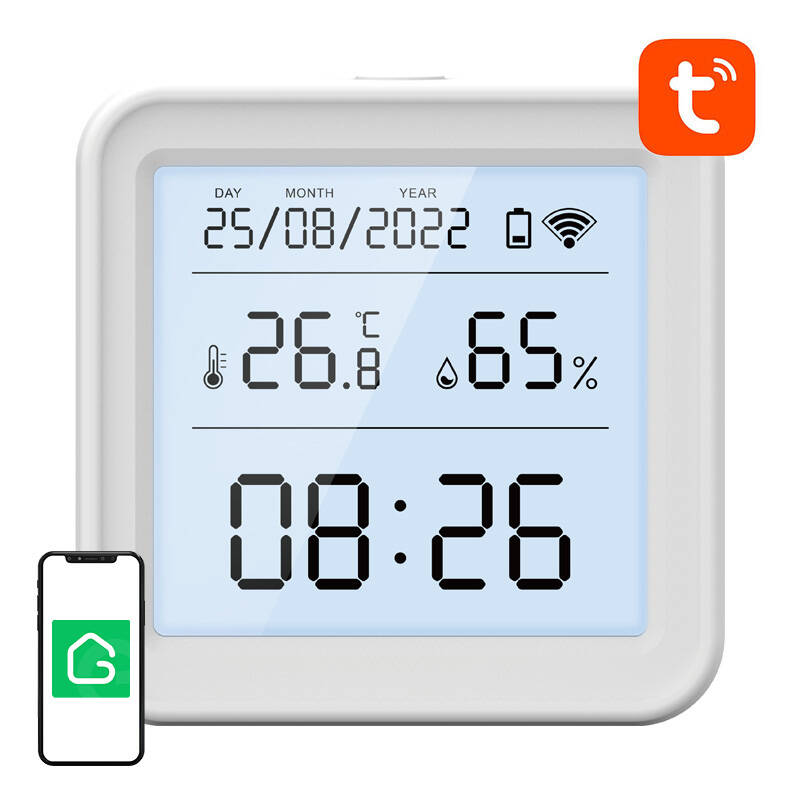 Gosund Smarter Temperatur Luftfeuchte Sensor LCD WiFi Tuya