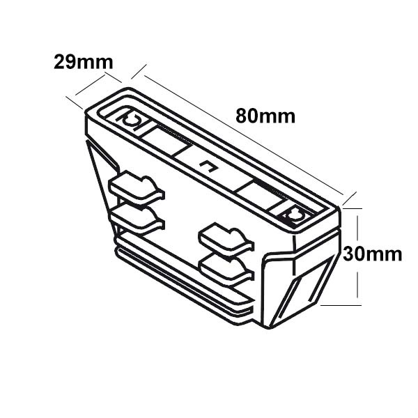 ISOLED 3-Phasen Classic Linear-Verbinder isoliert weiß