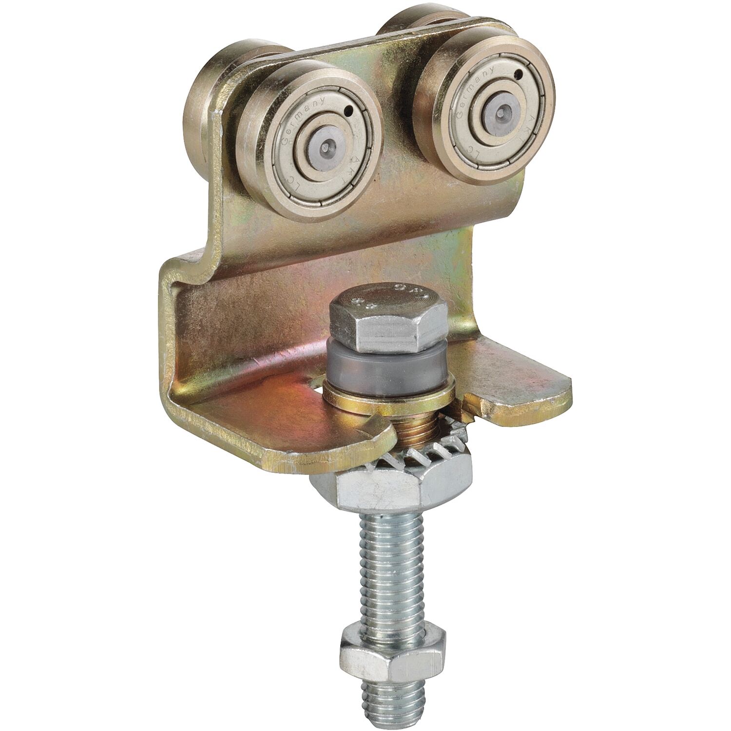 HELM Rollapparat HELM 186 zweipaarig mit Drehlager, Stahl verzinkt, gelb