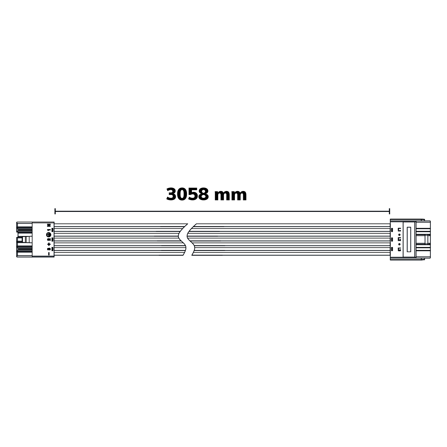 ISOLED FastFix LED Linearsystem R PRO Modul Verlängerungskabel 3,0m 7-polig female