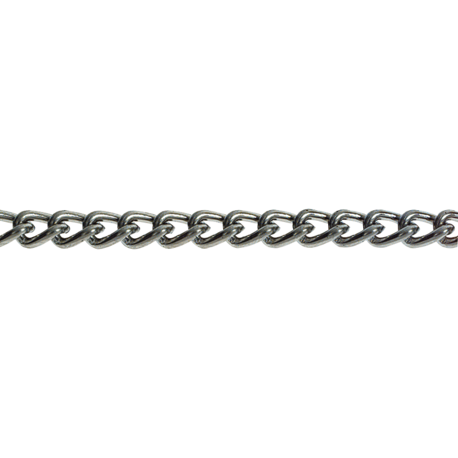 ninka Zierkette gedreht Gliedergröße 3 x 1 mm, Stahl vermessingt