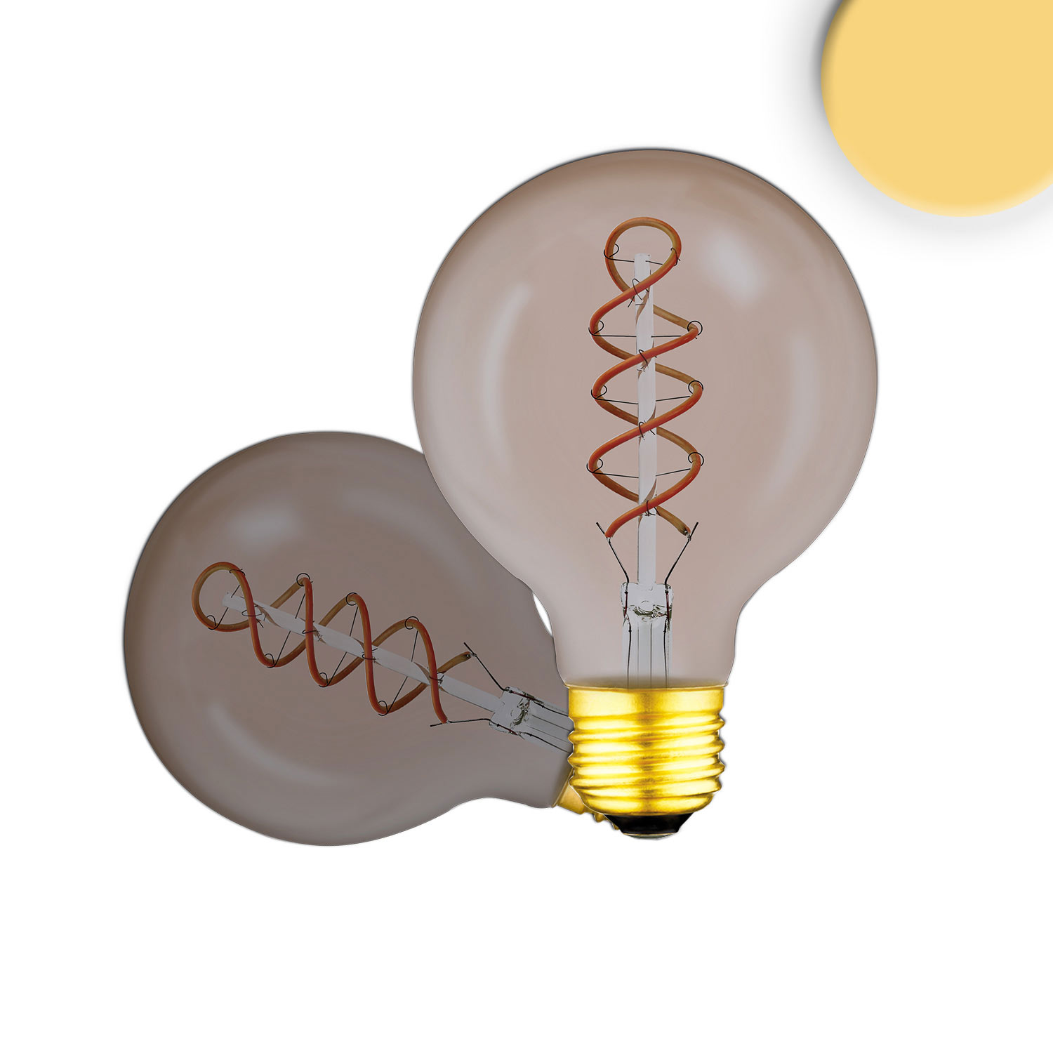 ISOLED E27 Vintage Line LED Roundbulb 95 Smoky 4W 2200K