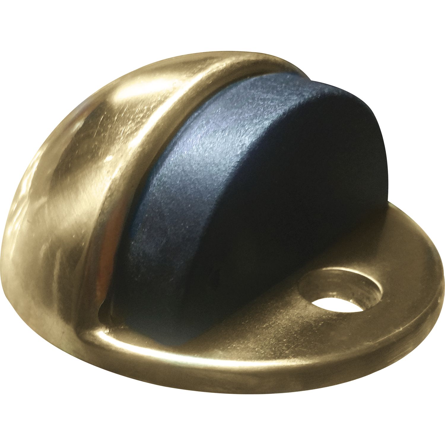 Bodentürpuffer - Bodenplatte ø 45 mm, Anschlaghöhe17 mm, Messing poliert