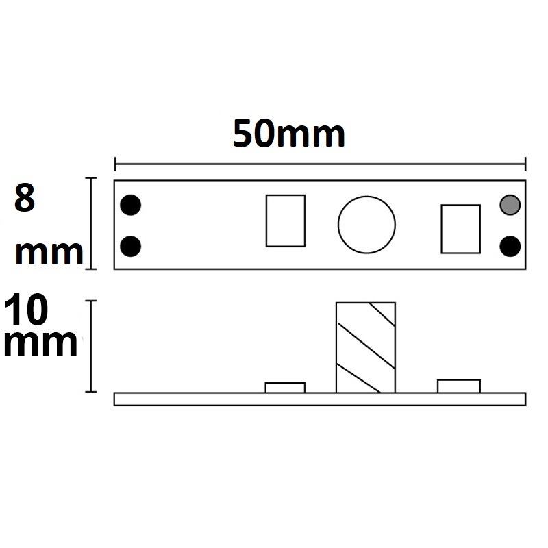ISOLED LED Mini PWM-Dimmer zum Einbau unter Profilcover 1 Kanal 12-24V DC 3A