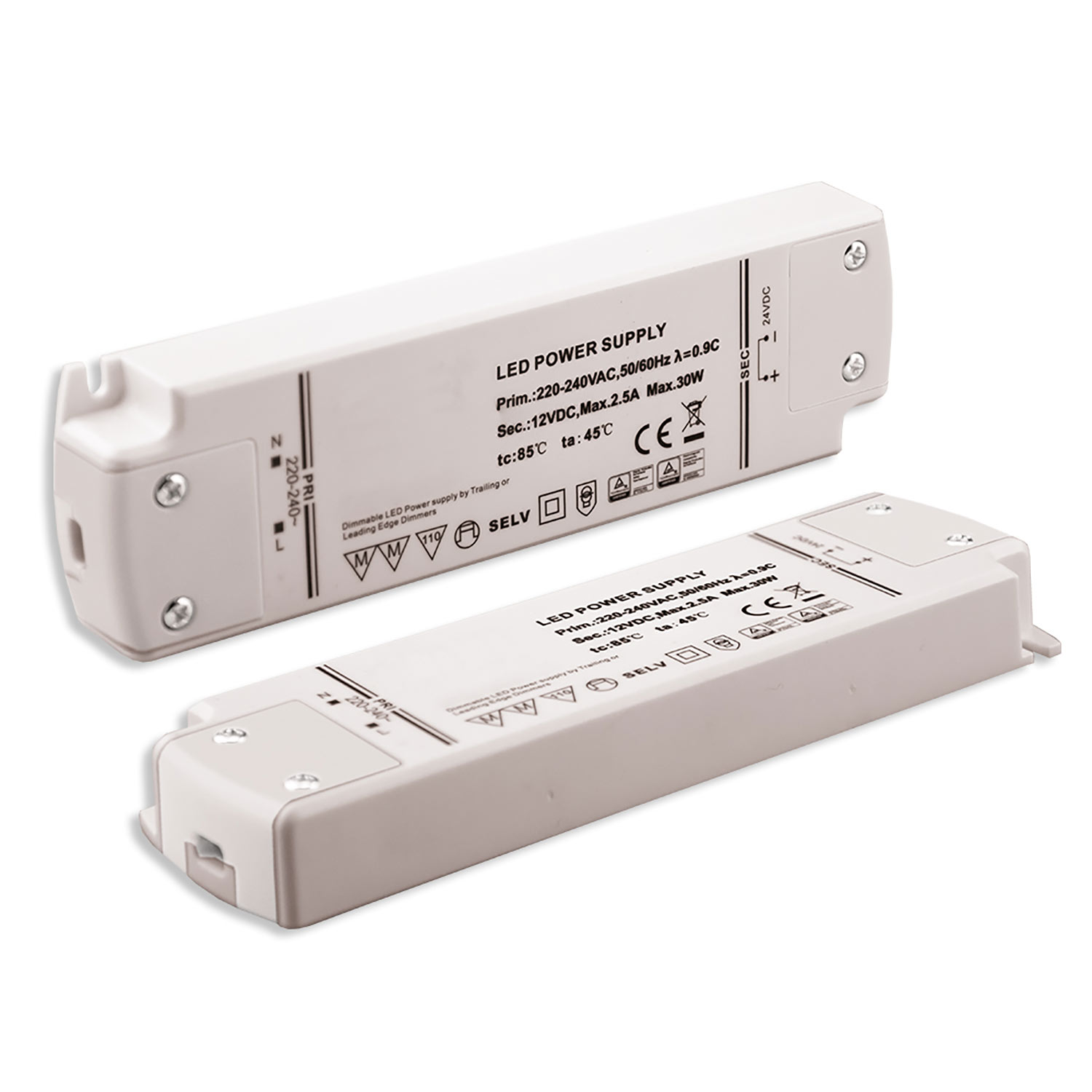 ISOLED LED Flexband-Trafo 12V/DC 0-30W dimmbar (Spannungssenke) SELV