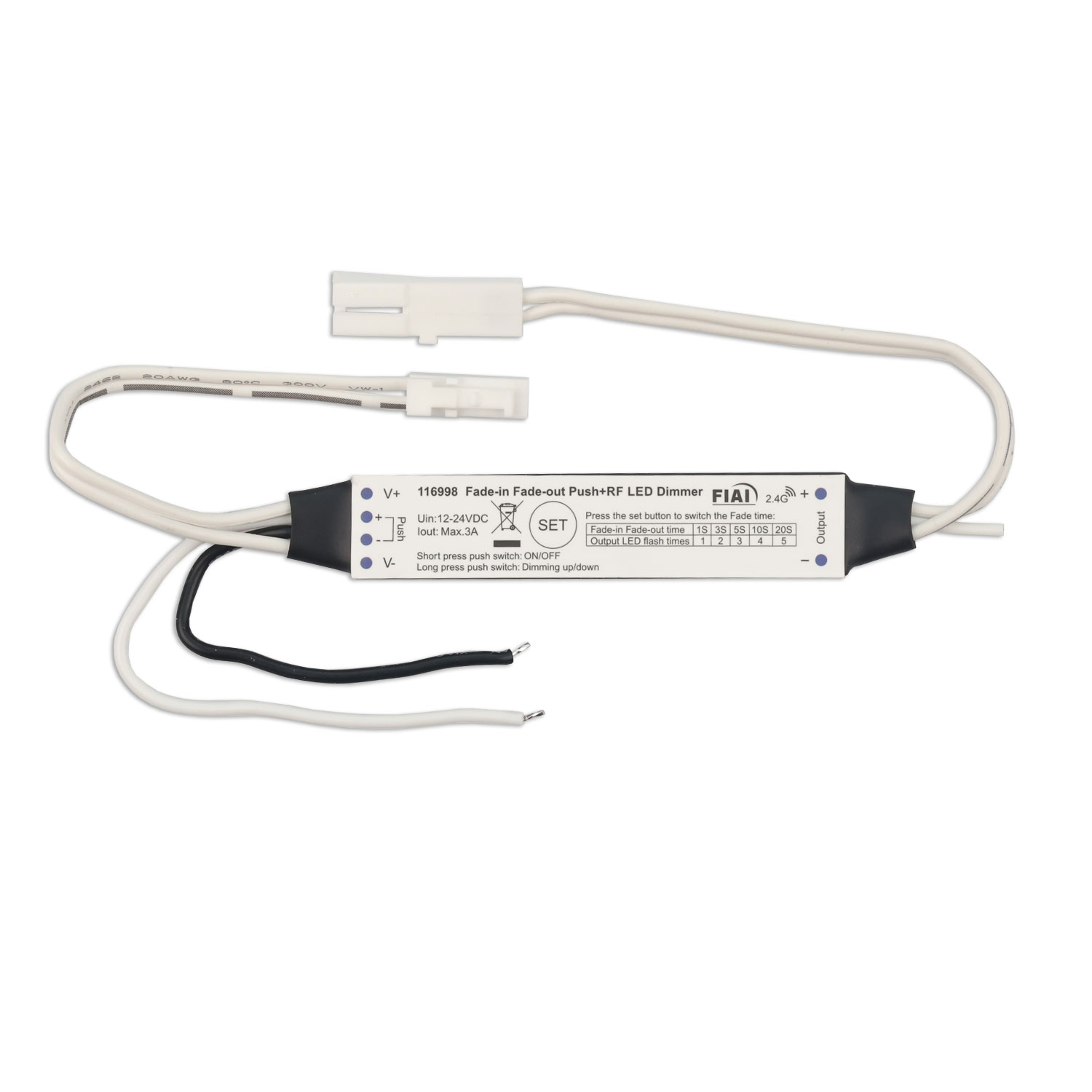 ISOLED Sys-Pro Push/Funk Mini Soft-On PWM-Dimmer MiniAMP 12-24V DC 3A