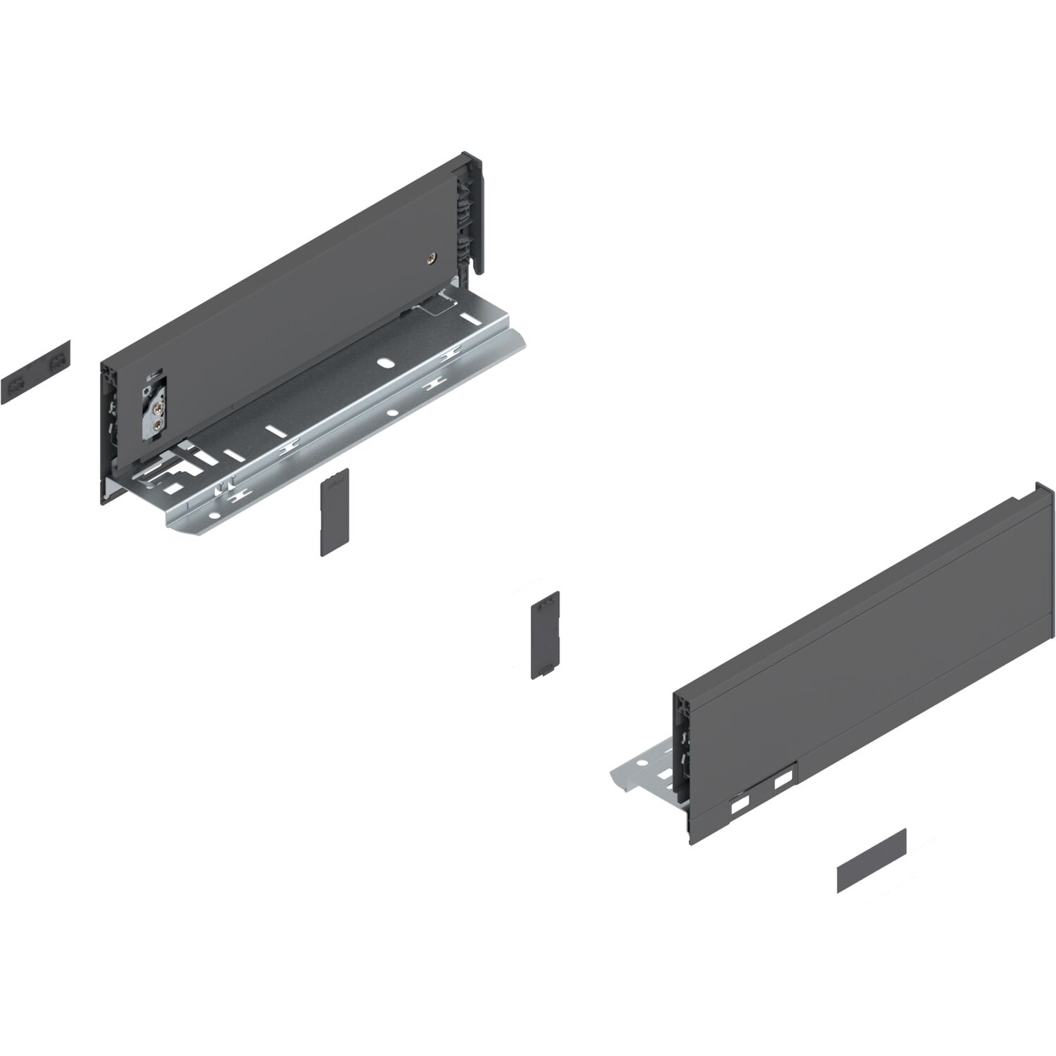blum LEGRABOX pure Zarge Höhe M, NL 270, Oriongrau-matt