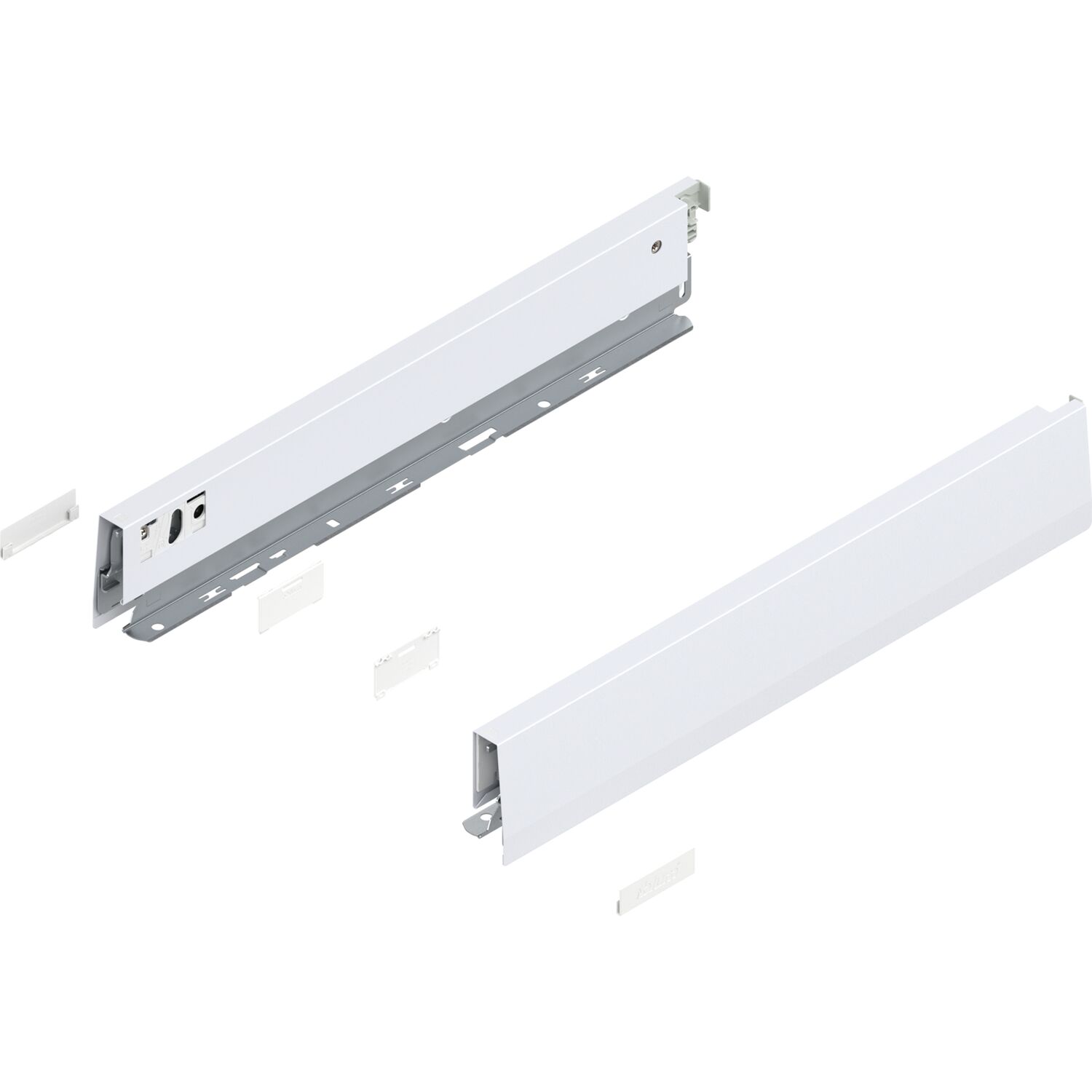 blum MERIVOBOX SET Höhe N, BLUMOTION B, 40kg, NL 400, Seidenweiß