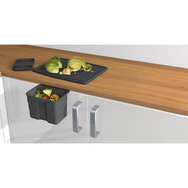 ninka Einhänge-Abfallbehälter bioBin Kunststoff Dunkelgrau