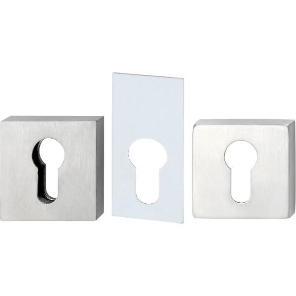 SOLIDO SH-Rosettenpaar eckig, RC2, PZ, ohne Kernziehschutz, I-10mm A-12mm ER