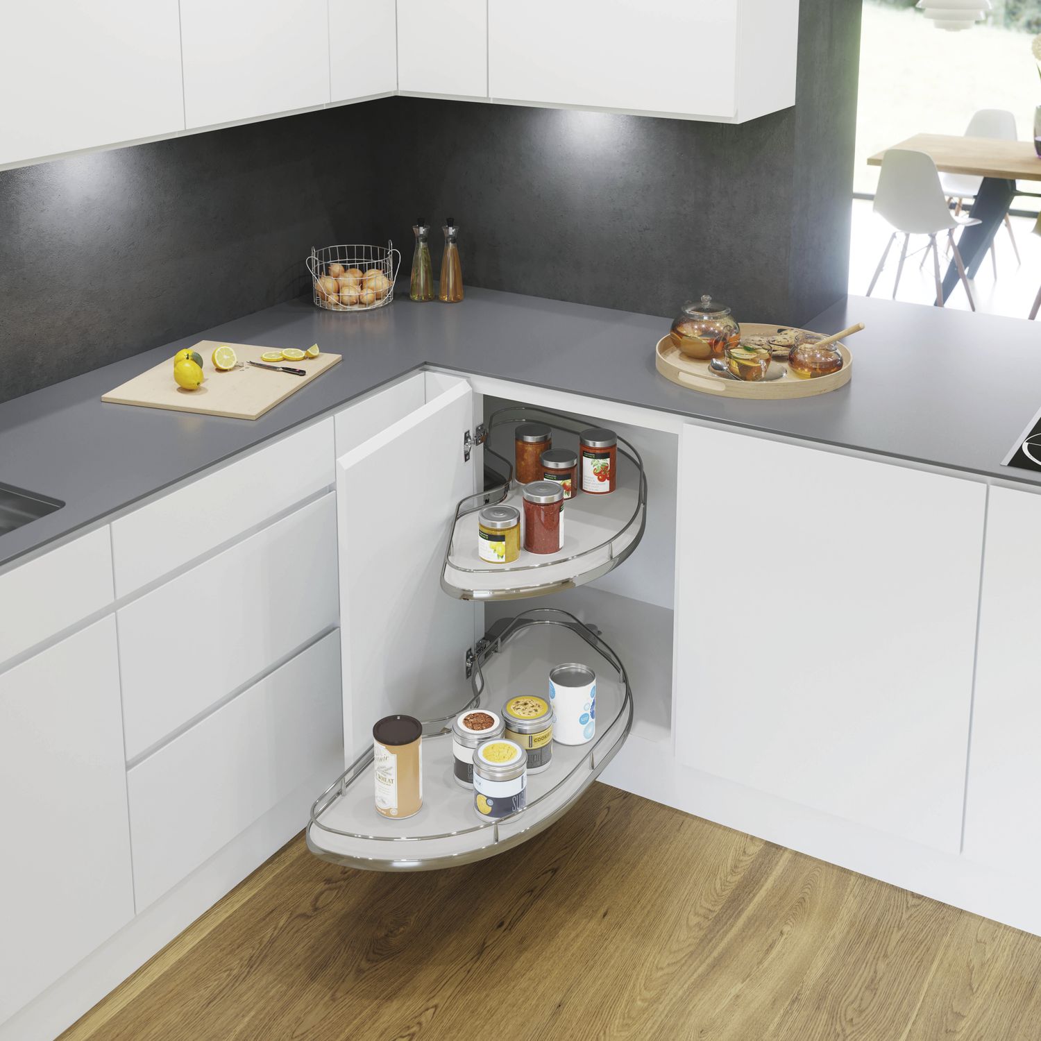 Vauth-Sagel VS Cornerstone Maxx Eckauszug Premea EH 650/KB 900 mm links Chrom